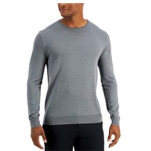 NWT Men's Alfani Regular-Fit Solid Sweater, Created for Macy's, Gray Size Small